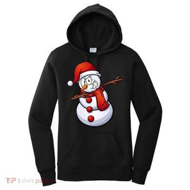 Dabbing Snowman Santa Hat Christmas Women's Hoodie
