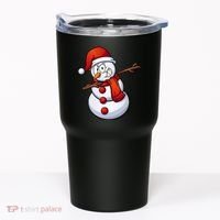 Dabbing Snowman Santa Hat Christmas Tumbler thumb 0