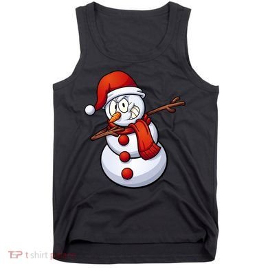 Dabbing Snowman Santa Hat Christmas Tank Top