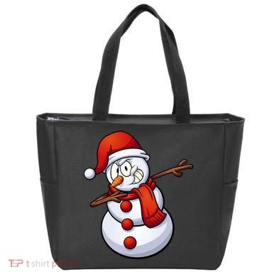 Dabbing Snowman Santa Hat Christmas Tote Bag