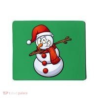 Dabbing Snowman Santa Hat Christmas Mousepad thumb 0