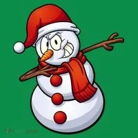 Dabbing Snowman Santa Hat Christmas Baby Bodysuit thumb 2