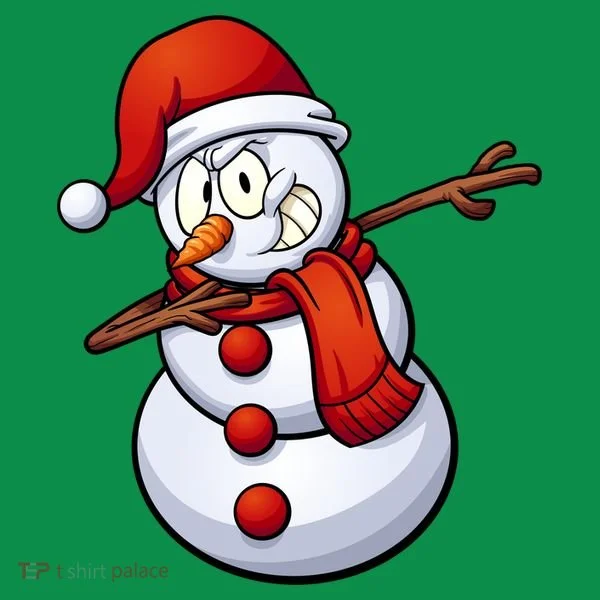 Dabbing Snowman Santa Hat Christmas Baby Bodysuit