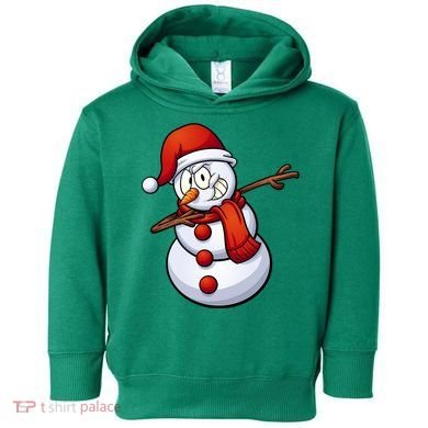 Dabbing Snowman Santa Hat Christmas Toddler Hoodie