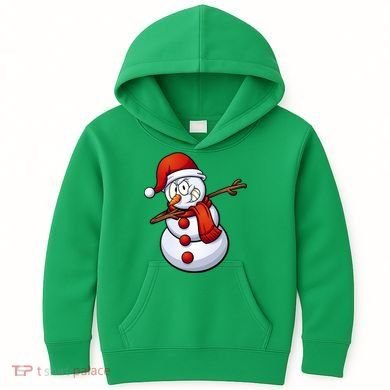 Dabbing Snowman Santa Hat Christmas Kids Hoodie