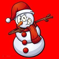 Dabbing Snowman Santa Hat Christmas Santa Hat thumb 1