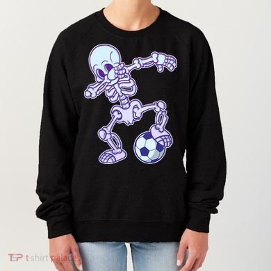Dabbing Soccer Skeleton Women's Sweatshirt