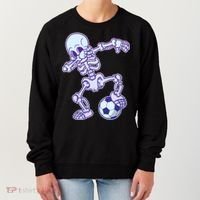 Dabbing Soccer Skeleton Women's Sweatshirt thumb 0