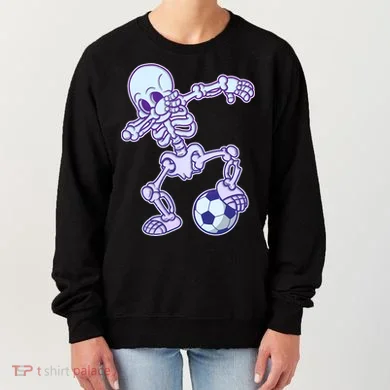 Dabbing Soccer Skeleton Women's Sweatshirt