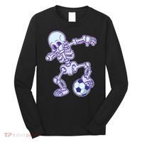Dabbing Soccer Skeleton Long Sleeve Shirt thumb 0