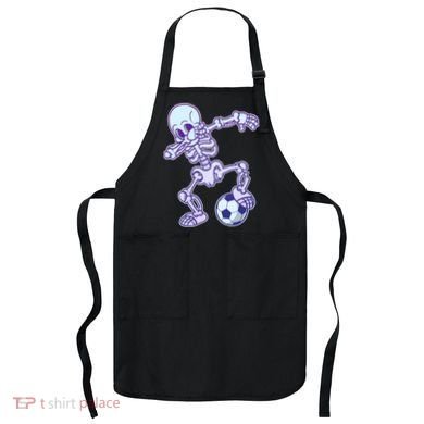 Dabbing Soccer Skeleton Apron