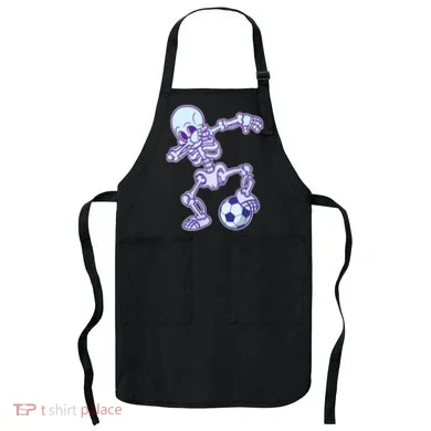 Dabbing Soccer Skeleton Apron