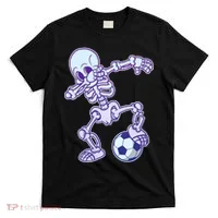 Dabbing Soccer Skeleton T-Shirt thumb 0