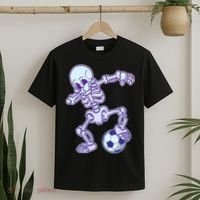 Dabbing Soccer Skeleton T-Shirt thumb 2