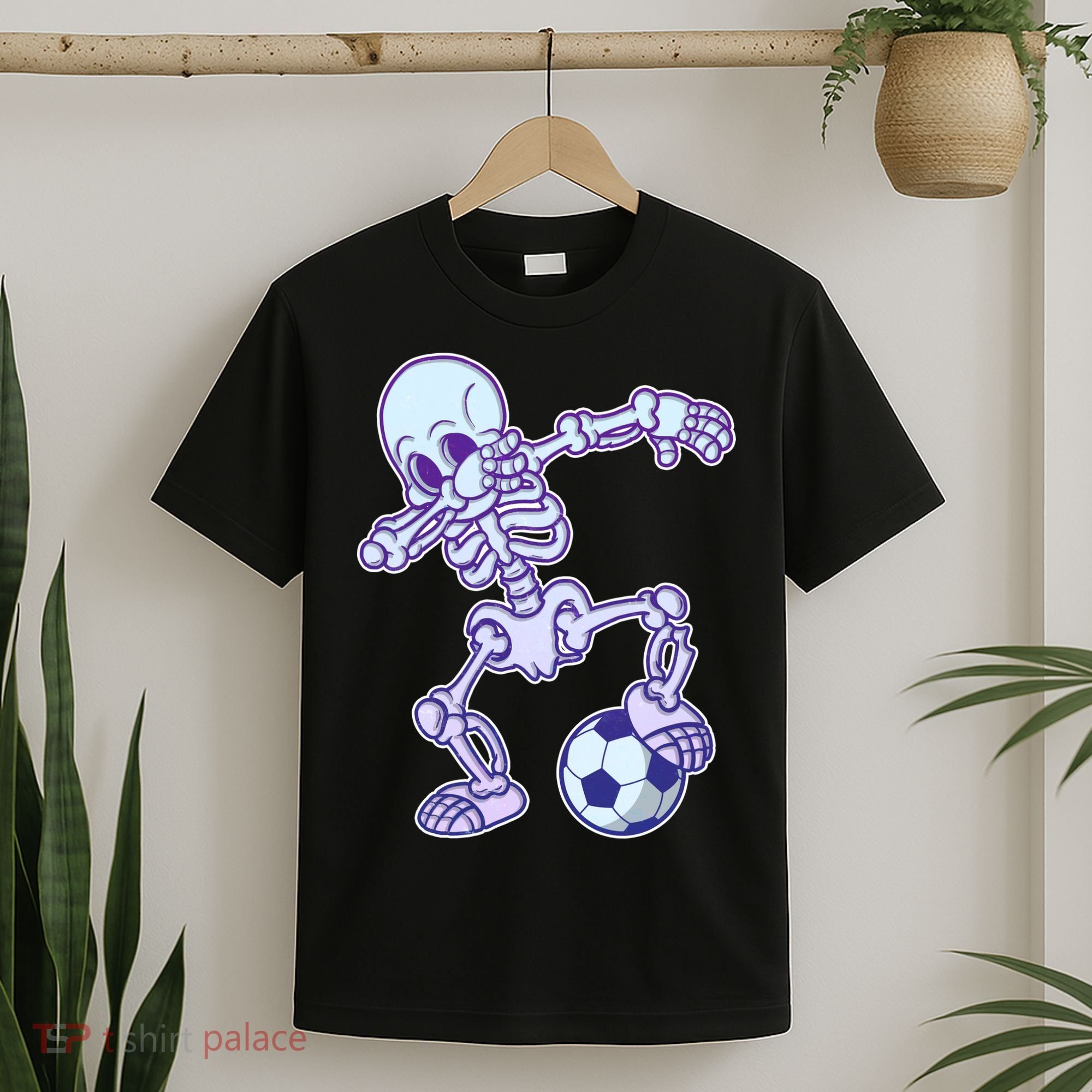 Dabbing Soccer Skeleton T-Shirt