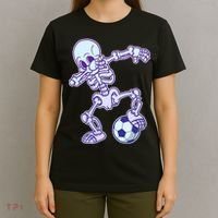 Dabbing Soccer Skeleton T-Shirt thumb 4