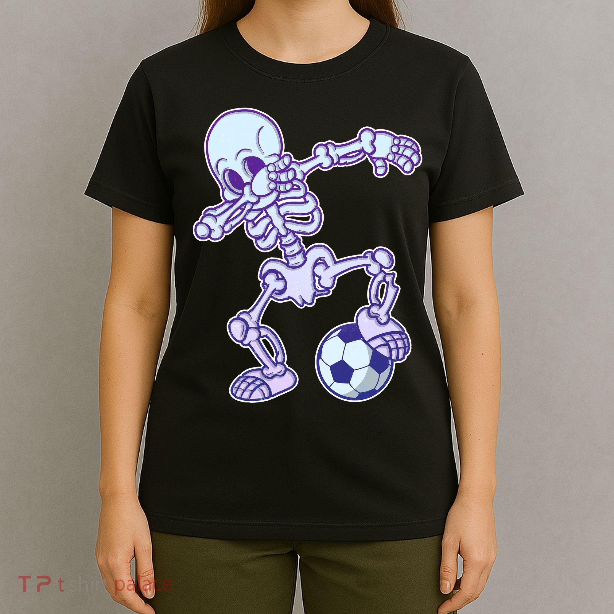 Dabbing Soccer Skeleton T-Shirt