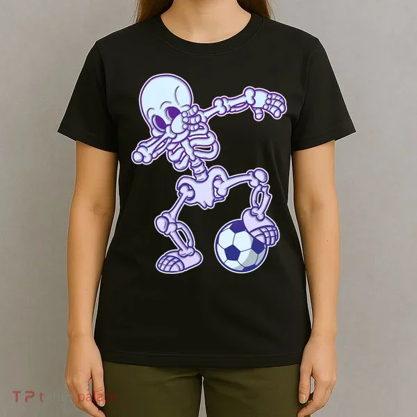 Dabbing Soccer Skeleton T-Shirt