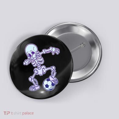 Dabbing Soccer Skeleton Button