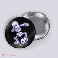 Dabbing Soccer Skeleton Button thumb 0