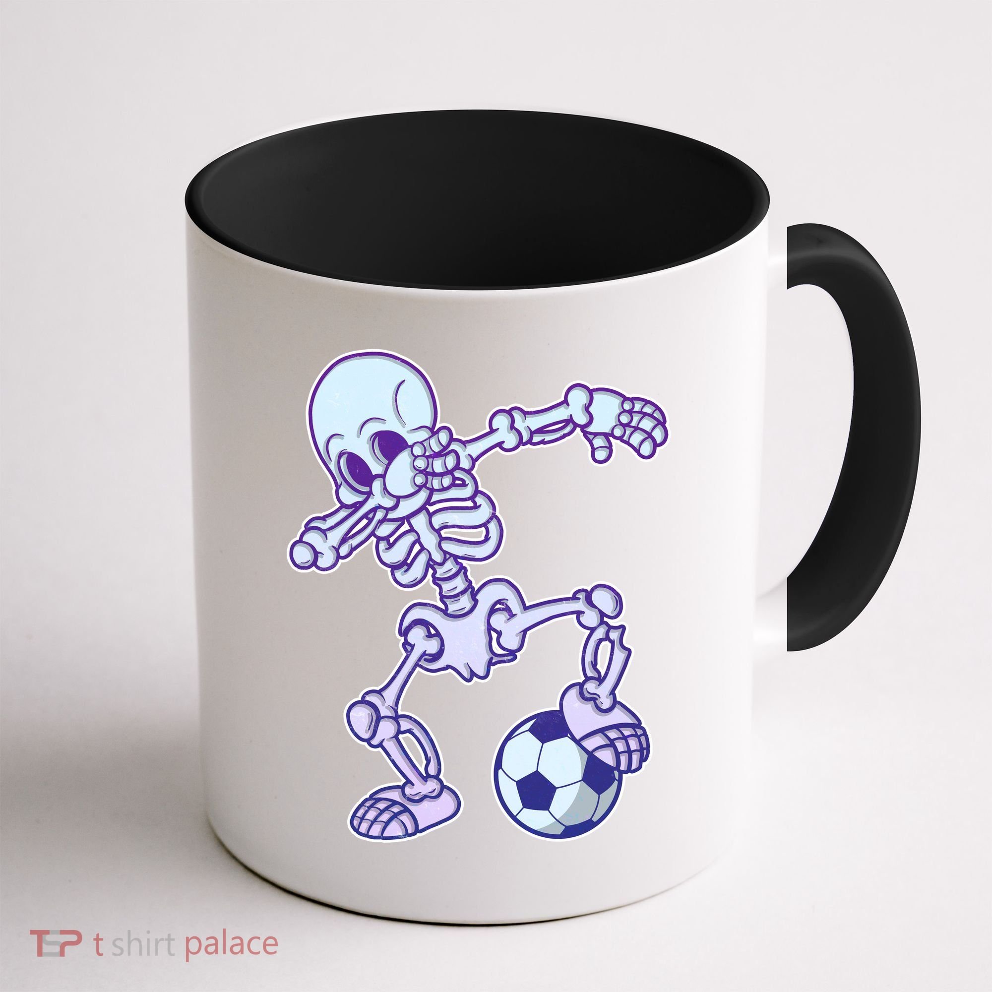 Dabbing Soccer Skeleton Coffee Mug