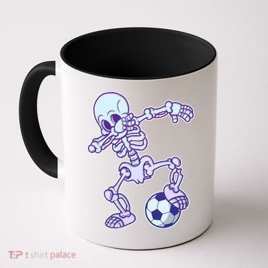 Dabbing Soccer Skeleton Coffee Mug