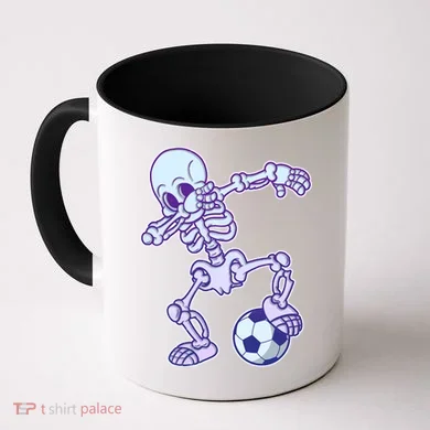 Dabbing Soccer Skeleton Coffee Mug