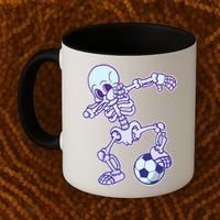 Dabbing Soccer Skeleton Coffee Mug thumb 2