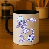 Dabbing Soccer Skeleton Coffee Mug thumb 4