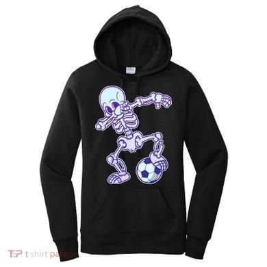 Dabbing Soccer Skeleton Women's Hoodie