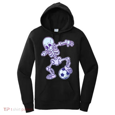 Dabbing Soccer Skeleton Women's Hoodie