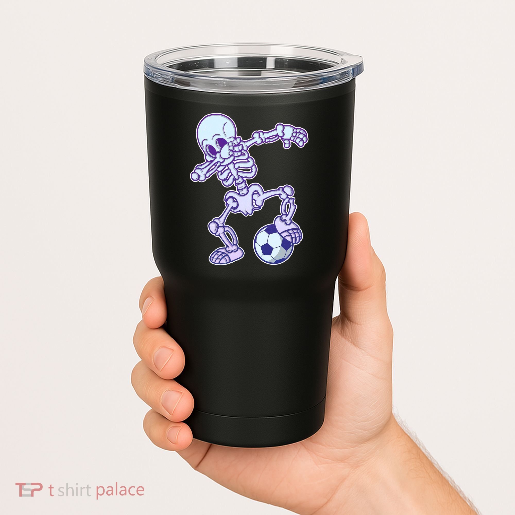 Dabbing Soccer Skeleton Tumbler