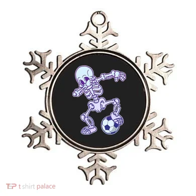 Dabbing Soccer Skeleton Ornament