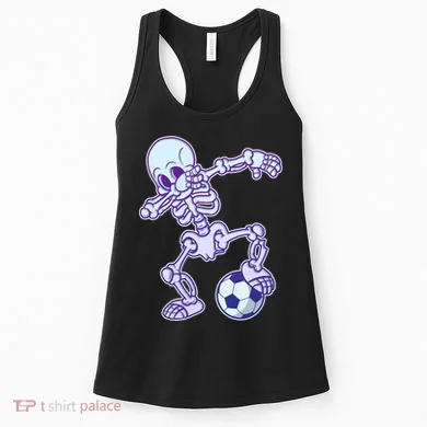 Dabbing Soccer Skeleton Women's Tank Top