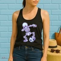 Dabbing Soccer Skeleton Women's Tank Top thumb 2