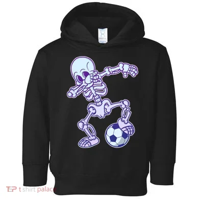 Dabbing Soccer Skeleton Toddler Hoodie