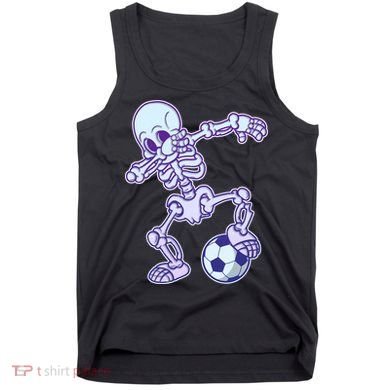 Dabbing Soccer Skeleton Tank Top