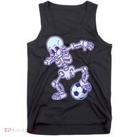 Dabbing Soccer Skeleton Tank Top thumb 0