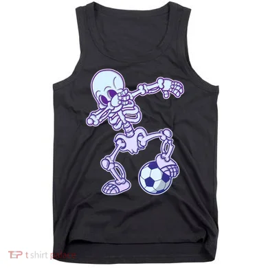 Dabbing Soccer Skeleton Tank Top