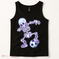Dabbing Soccer Skeleton Tank Top thumb 2