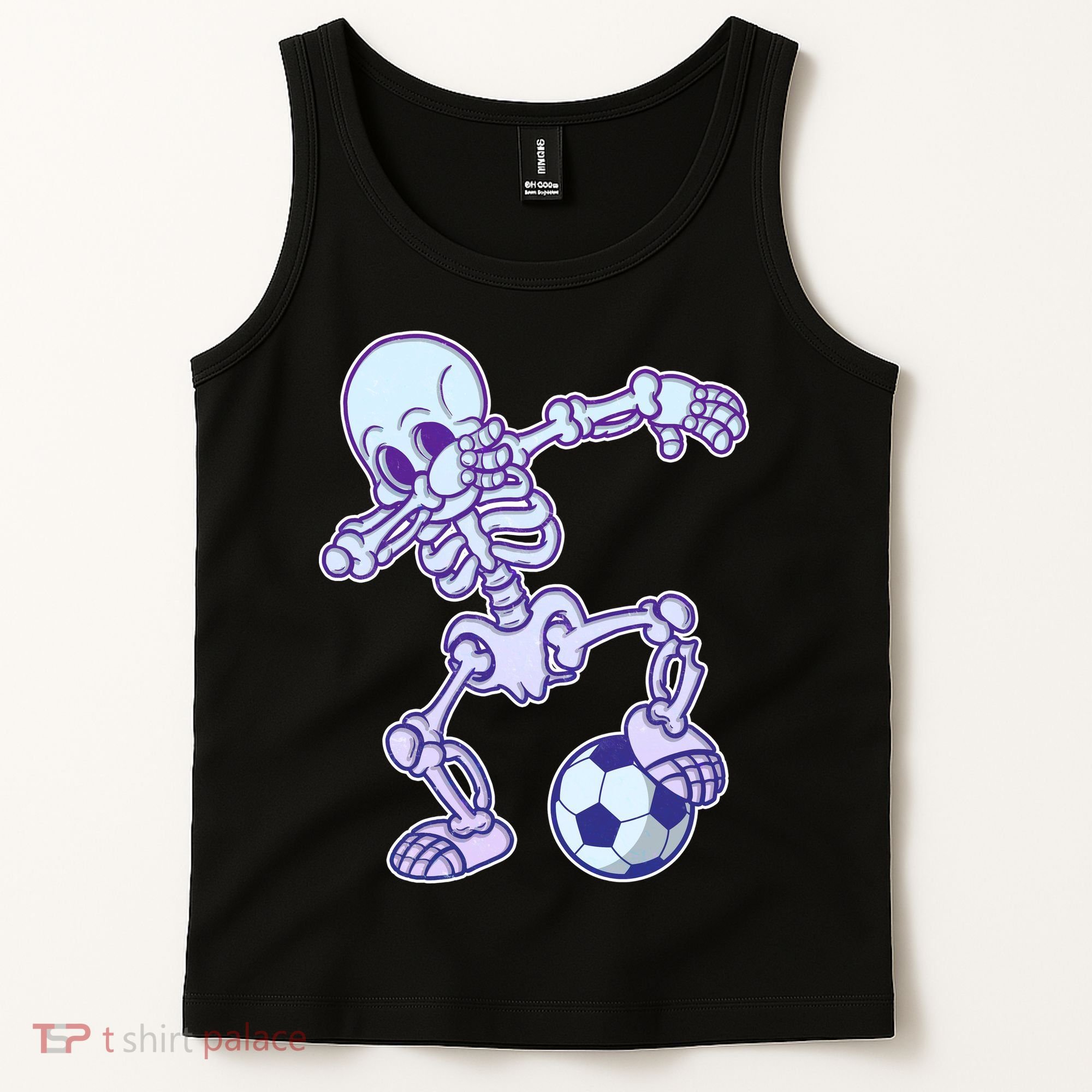 Dabbing Soccer Skeleton Tank Top