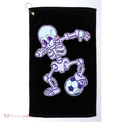 Dabbing Soccer Skeleton Golf Towel
