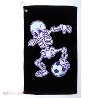 Dabbing Soccer Skeleton Golf Towel thumb 0