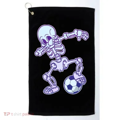 Dabbing Soccer Skeleton Golf Towel