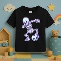 Dabbing Soccer Skeleton Toddler T-Shirt thumb 3