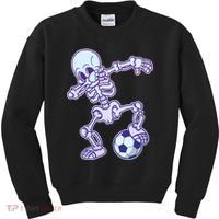 Dabbing Soccer Skeleton Kids Sweatshirt thumb 0