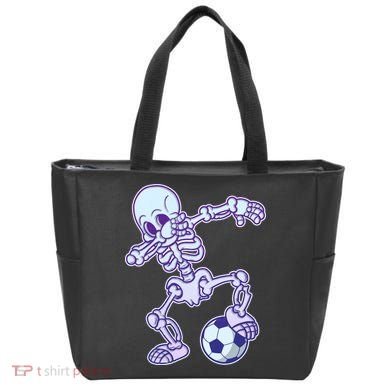 Dabbing Soccer Skeleton Tote Bag