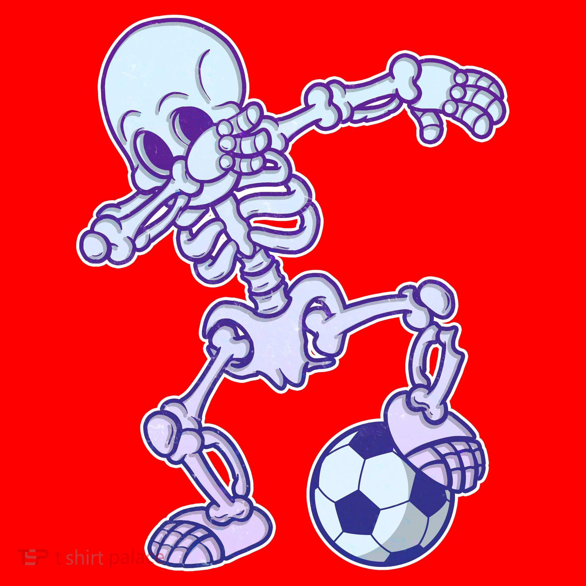 Dabbing Soccer Skeleton Santa Hat