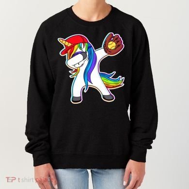 Dabbing Softball Unicorn Women's Sweatshirt