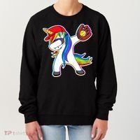 Dabbing Softball Unicorn Women's Sweatshirt thumb 0